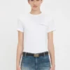 Tricou alb cu logo mic, mulat Tricou alb cu logo mic, mulat