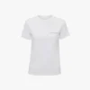 Tricou alb cu logo mic, mulat Tricou alb cu logo mic, mulat
