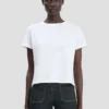 Tricou cu croială strâmtă, de culoare albă Tricou cu croială strâmtă, de culoare albă