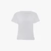 Tricou cu croială strâmtă, de culoare albă Tricou cu croială strâmtă, de culoare albă