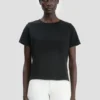 Tricou cu croială strâmtă, negru Tricou cu croială strâmtă, negru