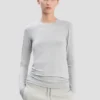 Tricou cu mâneci lungi, gri melanj Tricou cu mâneci lungi, gri melanj