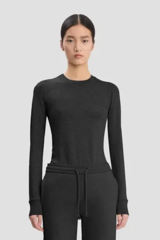 Tricou cu mâneci lungi, negru Tricou cu mâneci lungi, negru