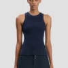 Tricou fără mâneci Rib în culoarea bleumarin Tricou fără mâneci Rib în culoarea bleumarin