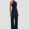 Tricou fără mâneci Rib în culoarea bleumarin Tricou fără mâneci Rib în culoarea bleumarin