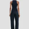 Tricou fără mâneci Rib în culoarea bleumarin Tricou fără mâneci Rib în culoarea bleumarin