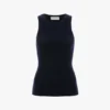 Tricou fără mâneci Rib în culoarea bleumarin Tricou fără mâneci Rib în culoarea bleumarin