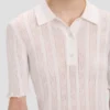Tricou polo cu volane, alb Tricou polo cu volane, alb